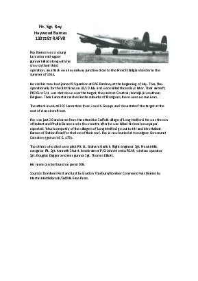 A preview of a PDF biography for Barnes, Roy Haywood